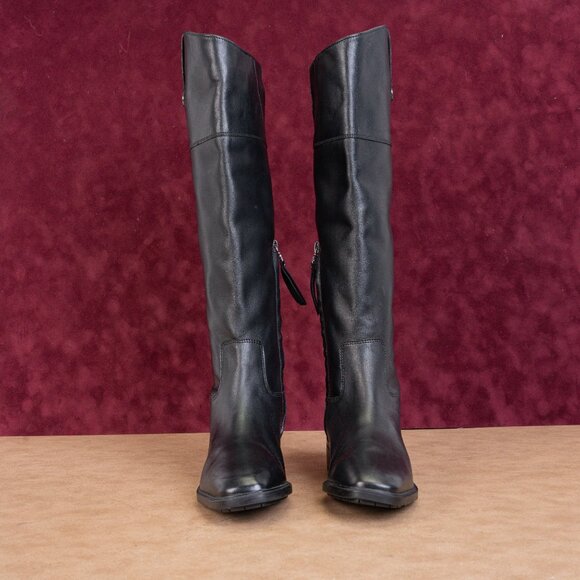Sam Edelman Wmn Drina Black Leather Fashion Equestrian Riding Knee Boots sz 6.5 - Picture 3 of 10